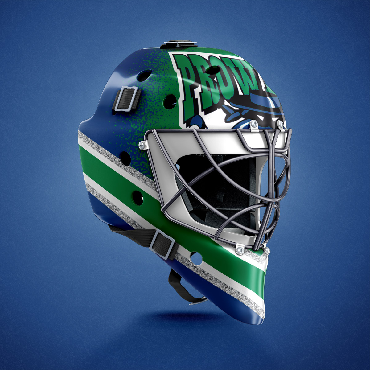 comets goalie helmet concept