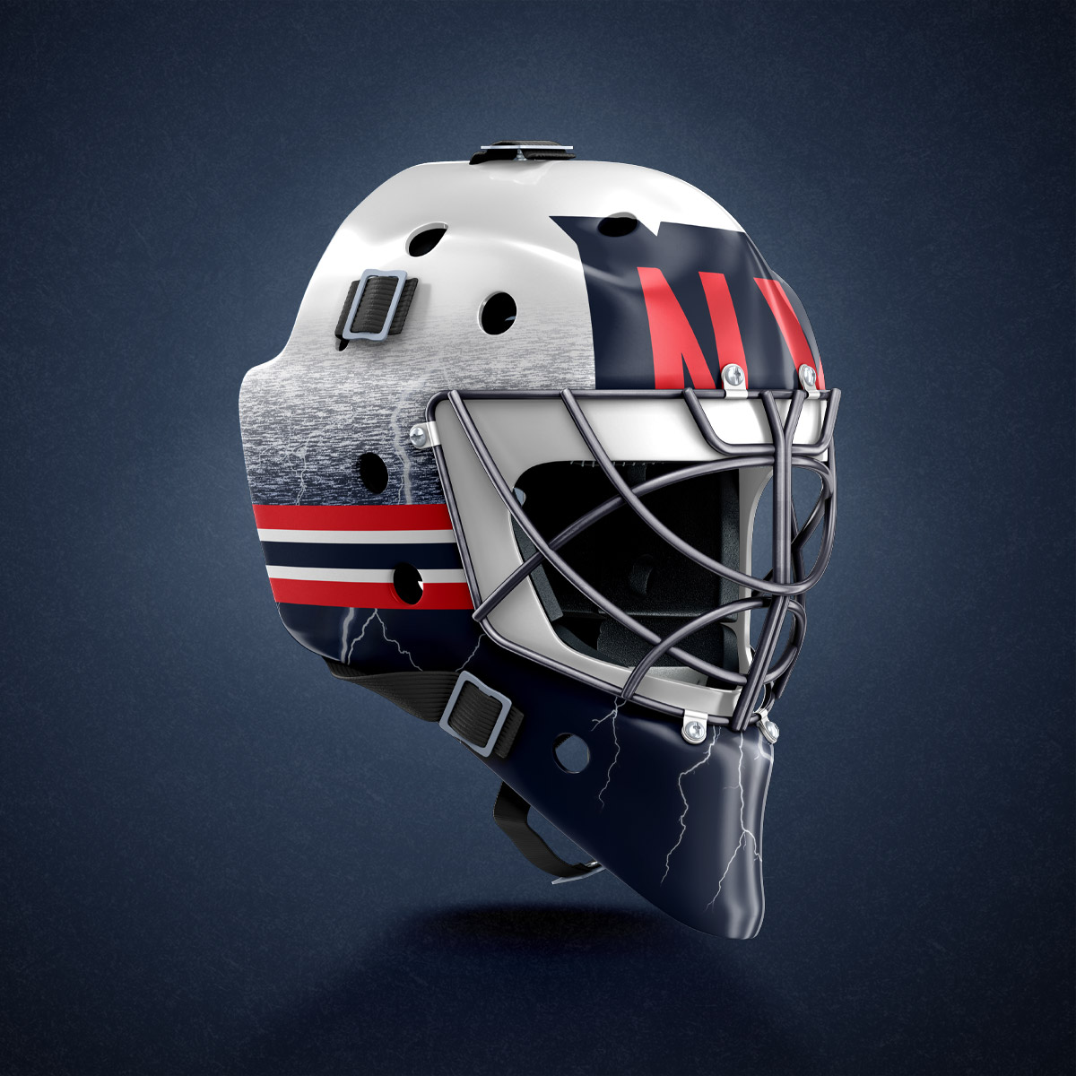 NYR goalie helmet concept