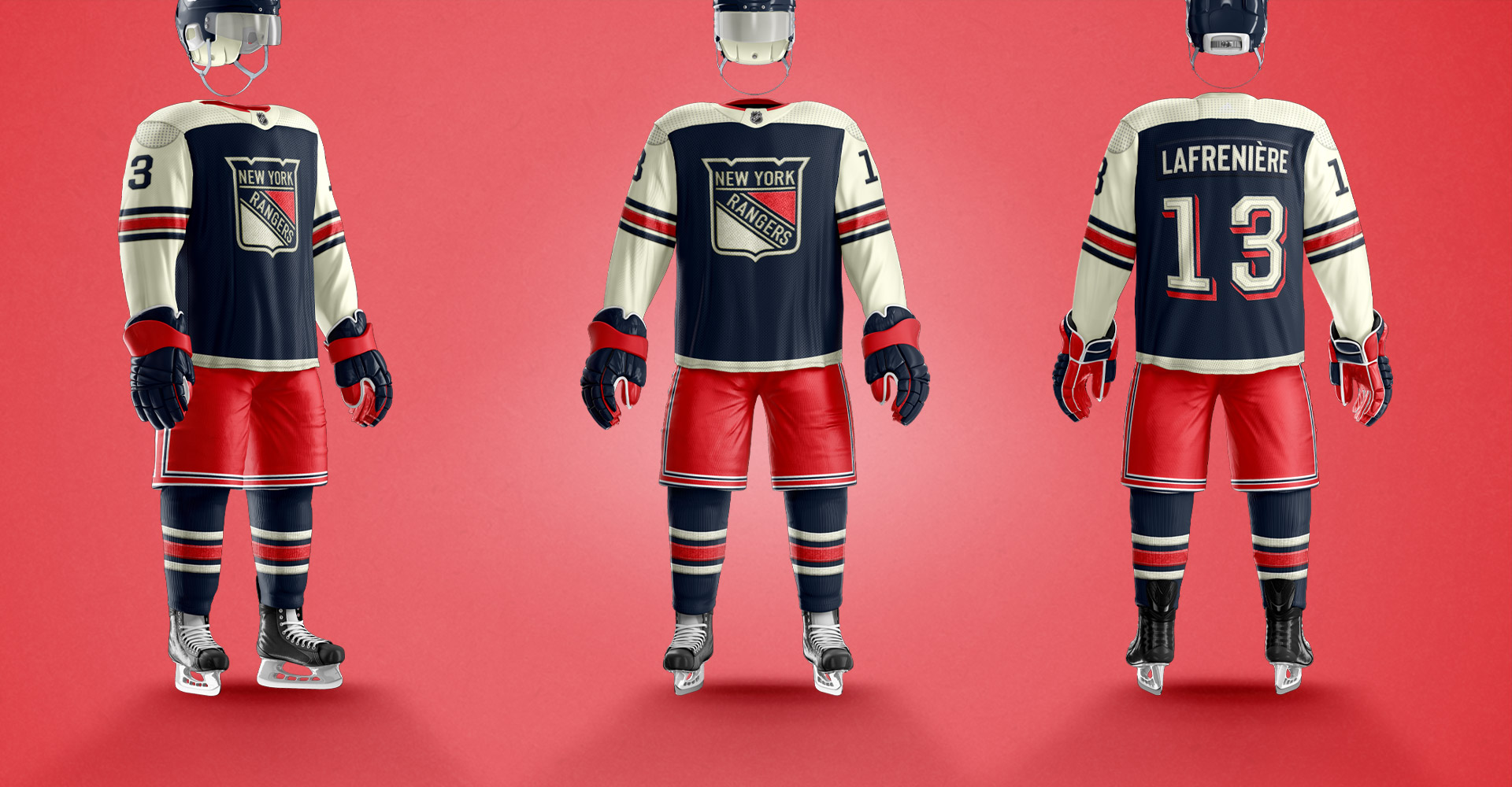 mockup of front right and back jersey views