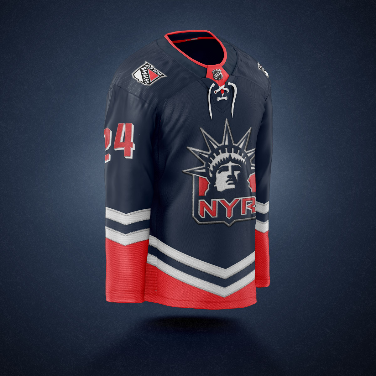 NYR jersey concept side view
