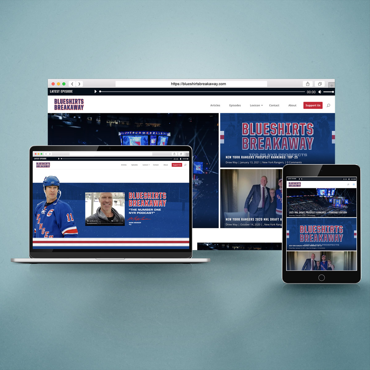 responsive mockup for sports website