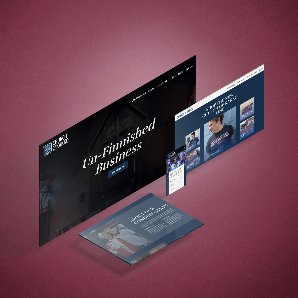 responsive mockup for sports website